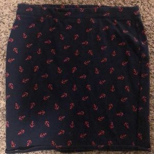 Large blue and red anchor a skirt from Old Navy